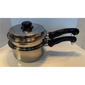 Saladmaster Versa Tec TP304-316 3 Quart Saucepan w/ Steamer & Vapo-Lid Gorgeous!